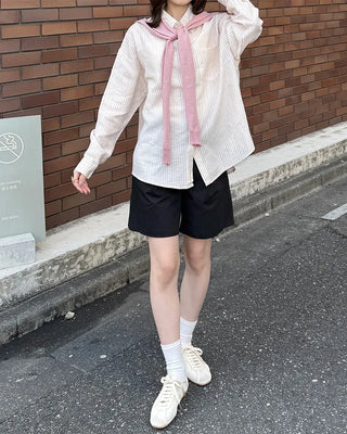 Pintuck shorts