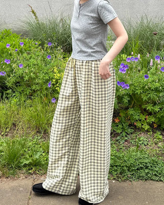 Checked Summer Easy Pants