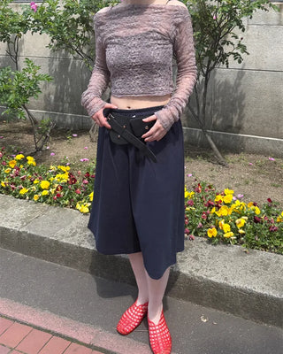 Waist string Bermuda sweatpants