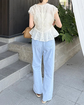 Bootcut denim pants