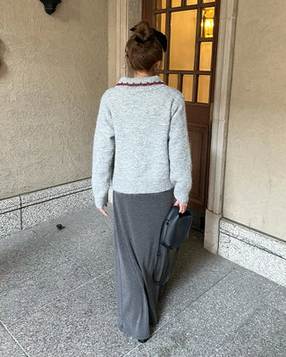 Ribbed maxi skirt
