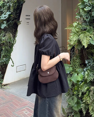 Suede shoulder bag