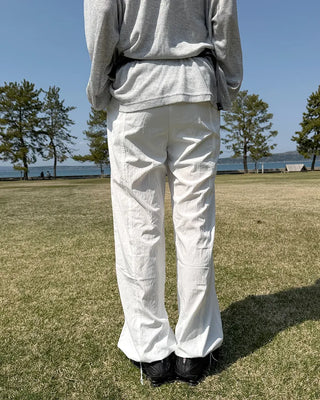 Center seam nylon parachute pants