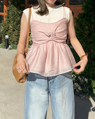 Twisted Frill Bustier Blouse