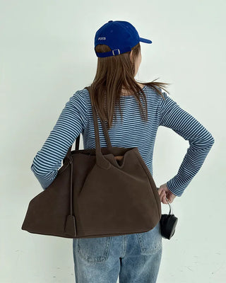 Suede shoulder bag