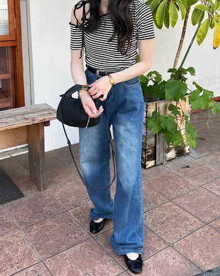 Ribbon flat shoes