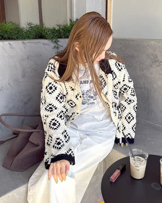 Vintage Jade Pattern Cardigan