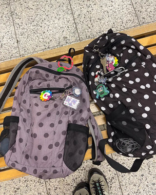 Polka Dot Nylon Backpack