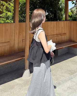 Strappy peplum blouse
