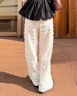 Lace detail pants