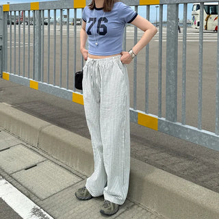Striped Banding Pants