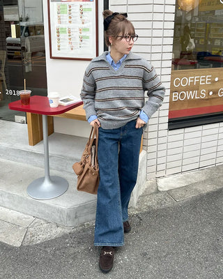 Colored striped knit