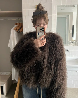 Fur short jacket