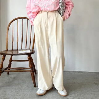 Pintuck Simple Slacks