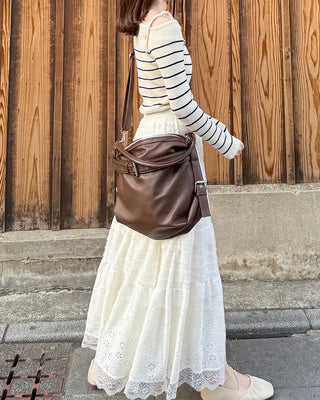Belt Point Square Shoulder Bag