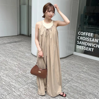 String Wide Jumpsuit