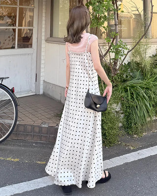 Polka Dot Long Camisole Dress
