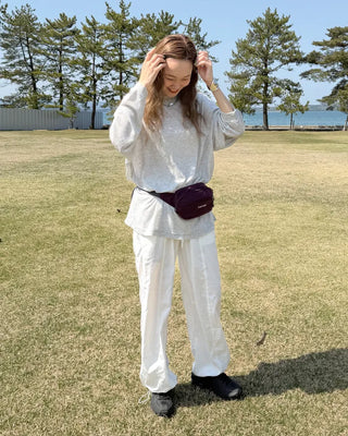 Oversized Long Sleeve Waffle T-Shirt