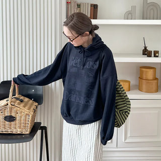 DARKNESS Print Hooded Sweatshirt