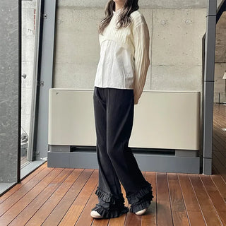 Cropped Rib Knit