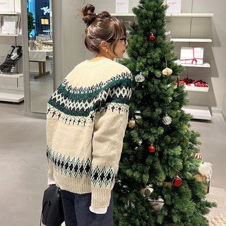 Nordic pattern knit