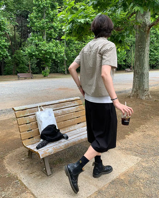 (Unisex) Back-strap Bermuda shorts