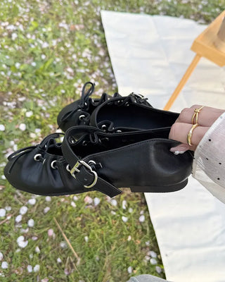 Wave Ribbon Flat Shoes