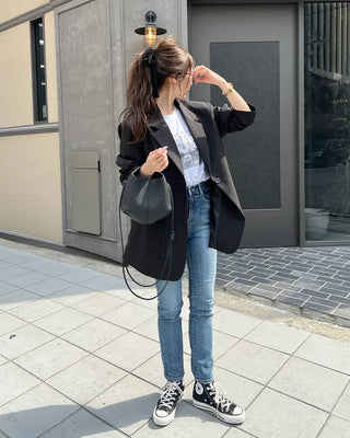 Slim-fit denim pants