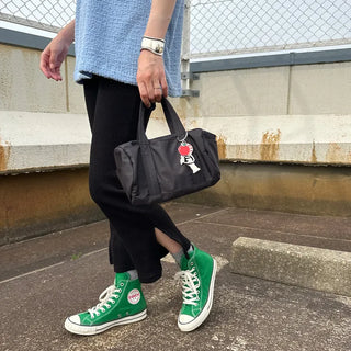 Side-slit bootcut pants