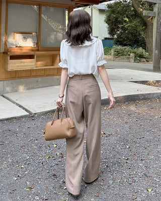 Simple straight-fit slacks