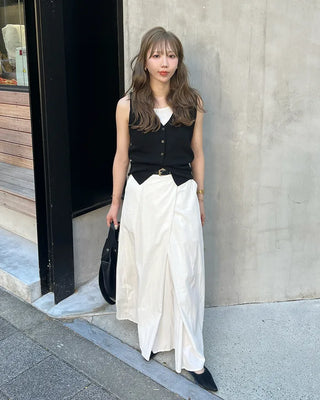 Wrap detail long skirt