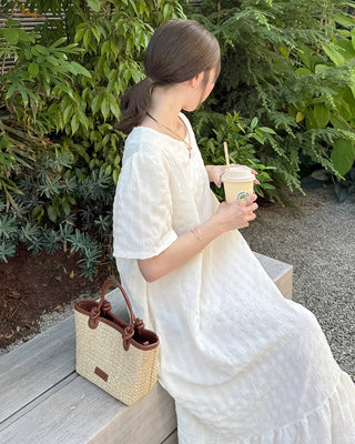 Rattan tote bag