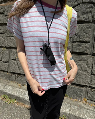 Casual striped short-sleeved T-shirt