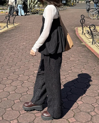 Lace banding pants