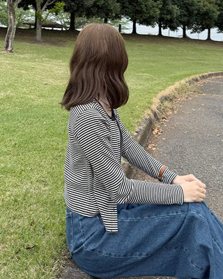 Striped camisole cardigan set