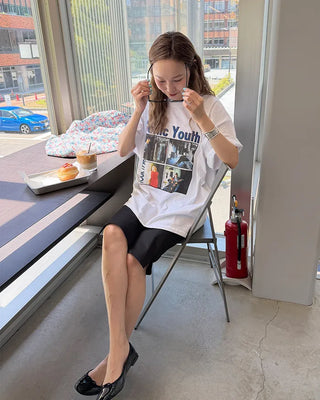 Simple slim capri pants