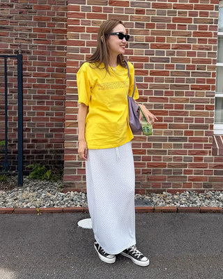 Pindot Easy Maxi Skirt