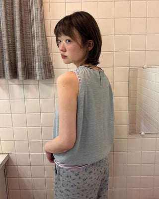 Border Heart Pocket Sleeveless