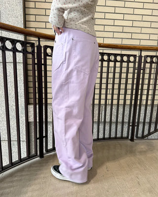 (Unisex) Colored Cotton Wide Pants