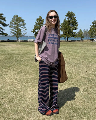 Striped Long Easy Pants