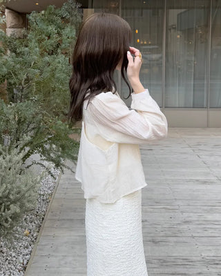 Bustier blouse layered set