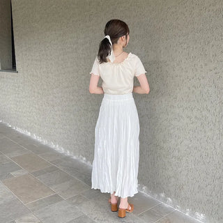 Wrinkle long skirt