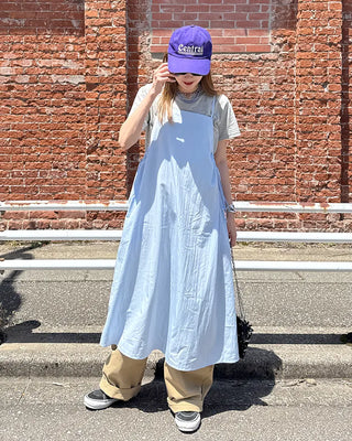 Side drawstring camisole long dress