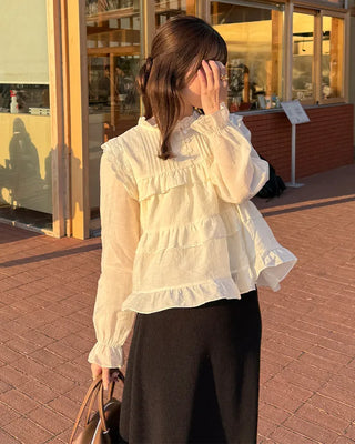 Tiered ruffle blouse