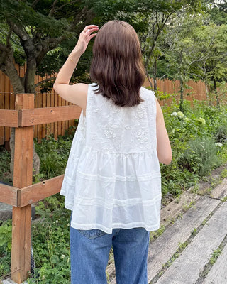 Flower Tiered Sleeveless Dress