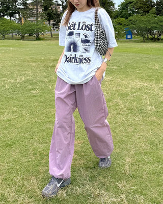 (Unisex) Nylon Check String Pants