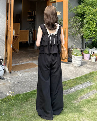 Perforated back ribbon knit sleeveless dress
