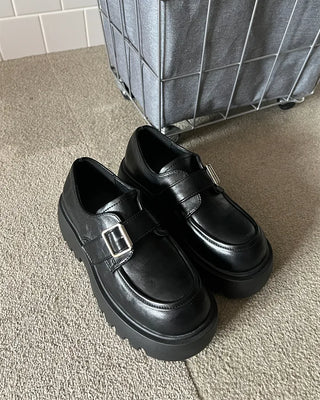 Buckle Platform Loafers