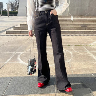 Center bootcut denim pants