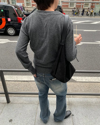 Slim bootcut denim pants